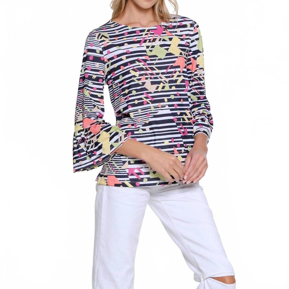 NEW MULTIPLES thinking about you top in black multi - Picture 3 of 3